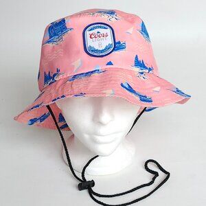 COORS LIGHT X Team Ltd Bucket Hat PINK BNOWT